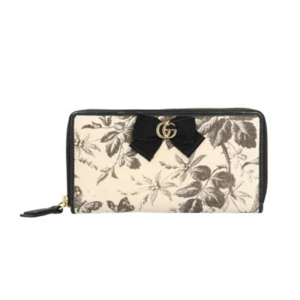 Gucci Herbarium Limited Edition Zip Around Wallet GG Ribbon Long Canvas